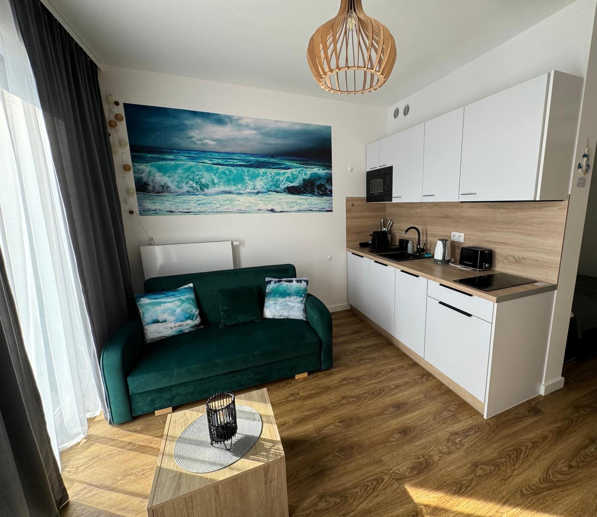 Klimatyzowany Apartament Blue , Sarbinowo Parking Basen Dış mekan fotoğraf