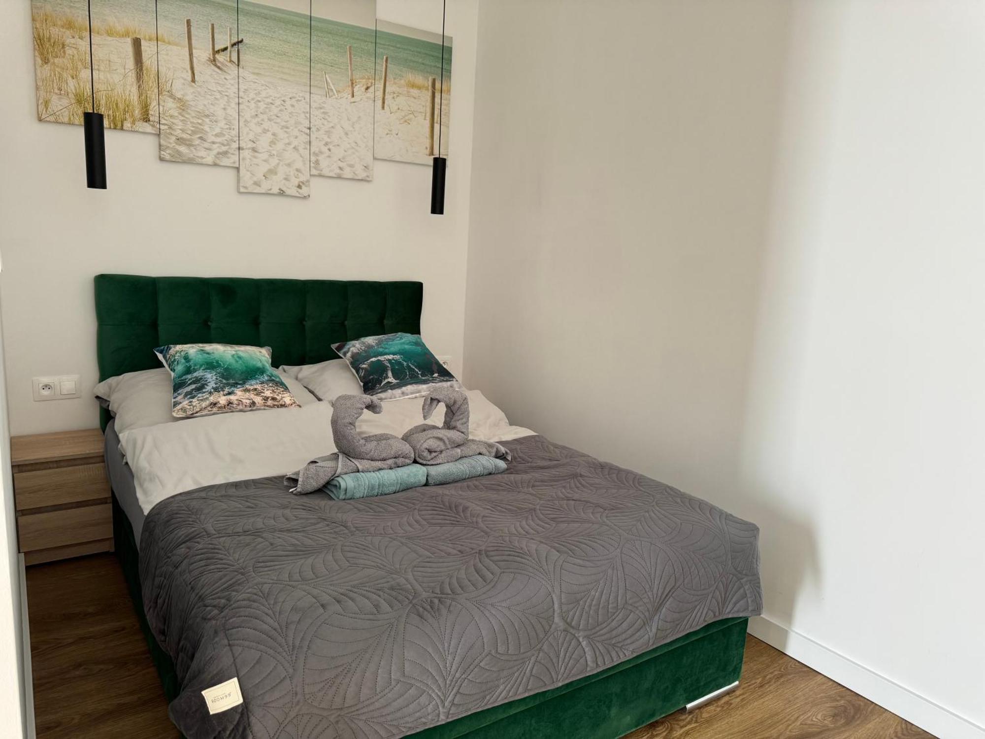 Klimatyzowany Apartament Blue , Sarbinowo Parking Basen Dış mekan fotoğraf